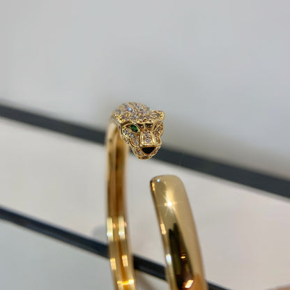 [⭐Miroze]PANTHERE GOLD DIAMOND OPEN BRACELET