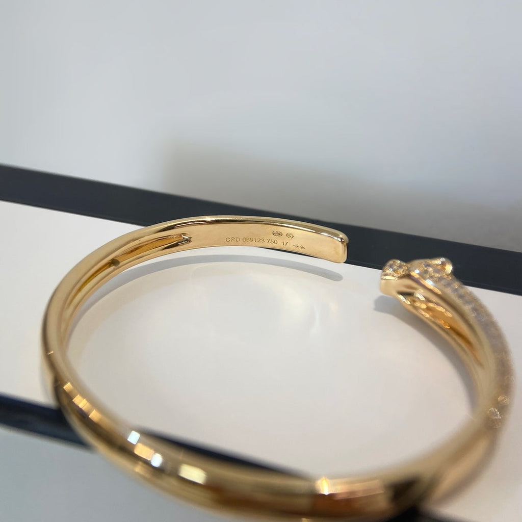 ⭐Miroze PANTHERE GOLD DIAMOND OPEN BRACELET