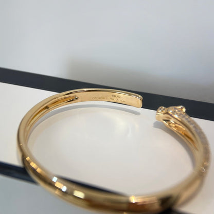 [⭐Miroze]PANTHERE GOLD DIAMOND OPEN BRACELET