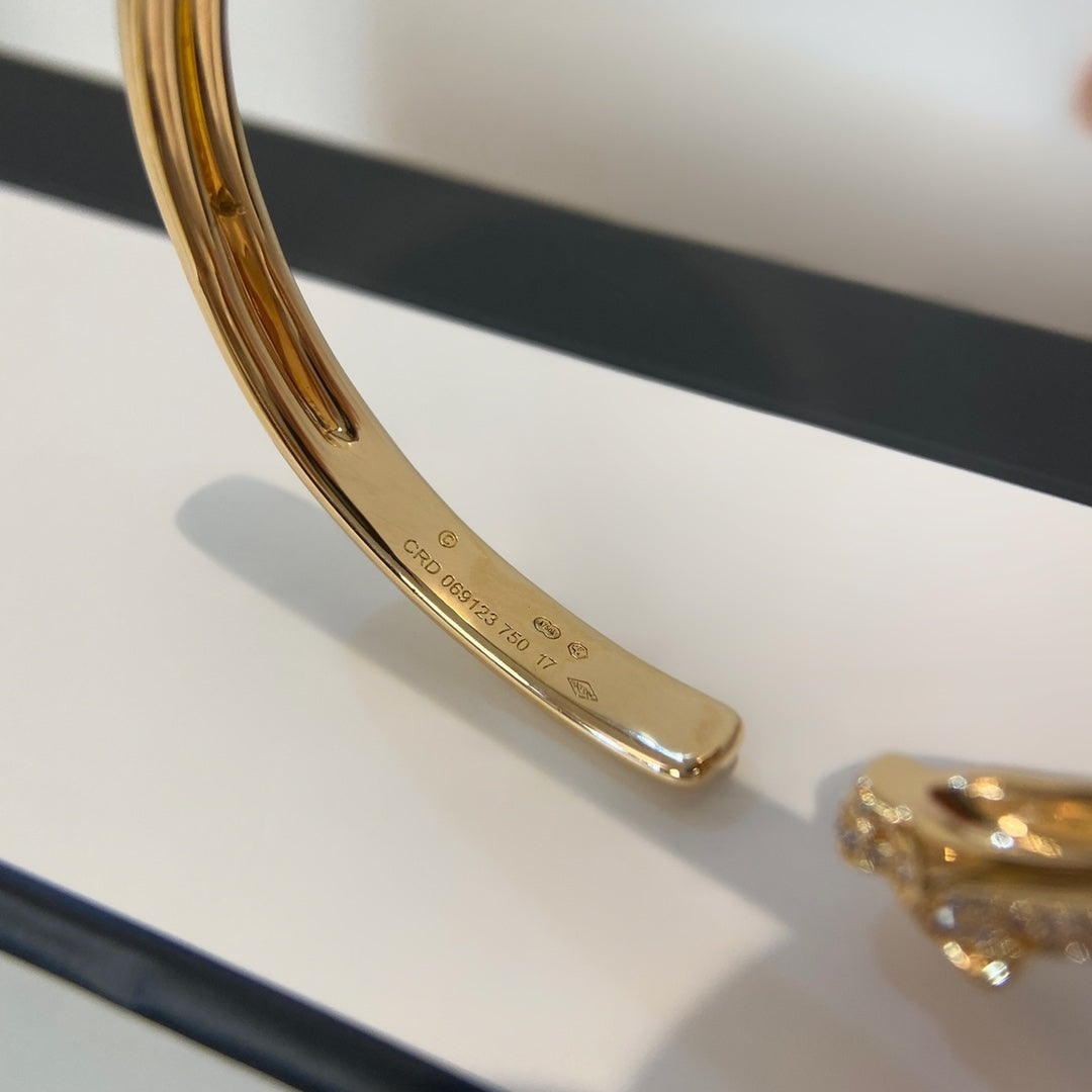 ⭐Miroze PANTHERE GOLD DIAMOND OPEN BRACELET
