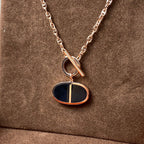 ⭐Miroze CHAINE VERSO BLACK CERAMIC NECKLACE