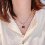 ⭐Miroze CHAINE VERSO BLACK CERAMIC NECKLACE