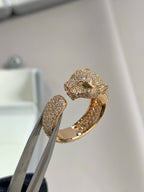 ⭐Miroze PANTHERE PINK GOLD DIAMOND RING