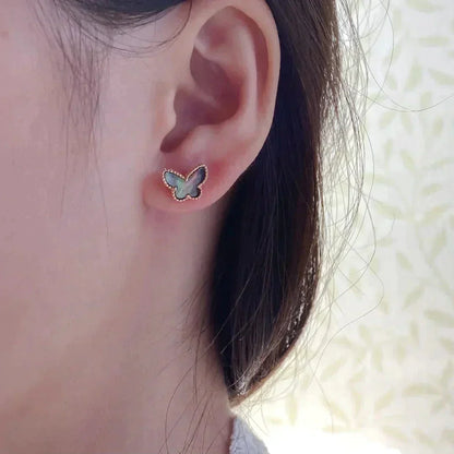 [⭐Miroze] BUTTERFLY DARK MOP  EARRINGS