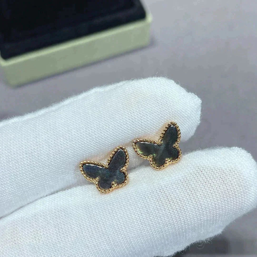 [⭐Miroze] BUTTERFLY DARK MOP  EARRINGS