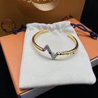 ⭐Miroze VOLTE UPSITE DOWN DIAMOND GOLD OPEN BRACELET