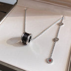 [⭐Veya]ZERO 1 BLACK CERAMIC SILVER NECKLACE