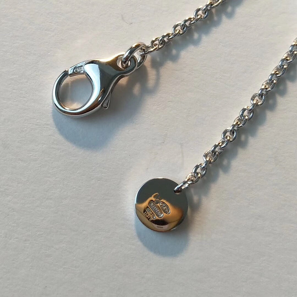 [⭐Veya]ZERO 1 BLACK CERAMIC SILVER NECKLACE