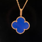 ⭐Miroze CLOVER 25MM NECKLACE TURQUOISE ROSE GOLD