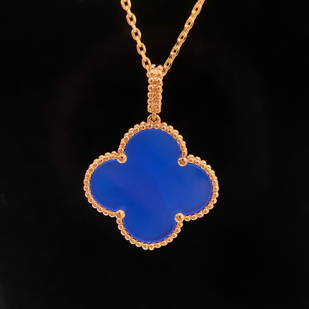 ⭐Miroze CLOVER 25MM NECKLACE TURQUOISE ROSE GOLD