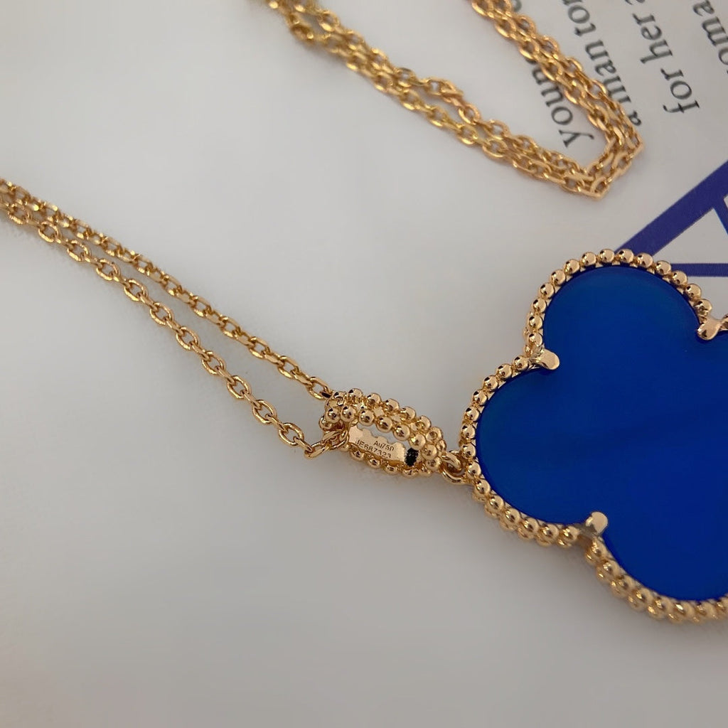 ⭐Miroze CLOVER 25MM NECKLACE TURQUOISE ROSE GOLD