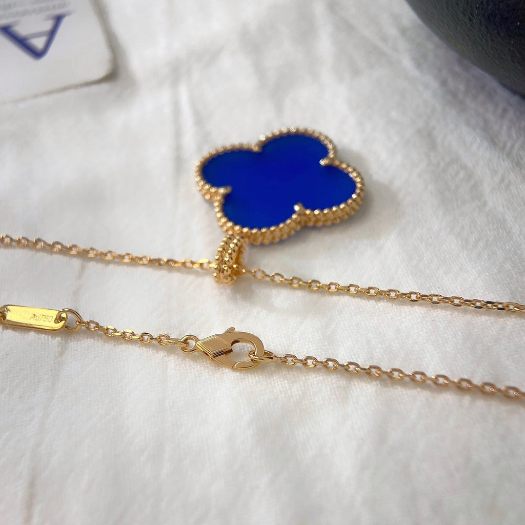 ⭐Miroze CLOVER 25MM NECKLACE TURQUOISE ROSE GOLD