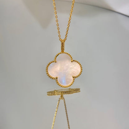 [⭐Miroze]クローバー 25MM MOP ラージペンダントネックレス