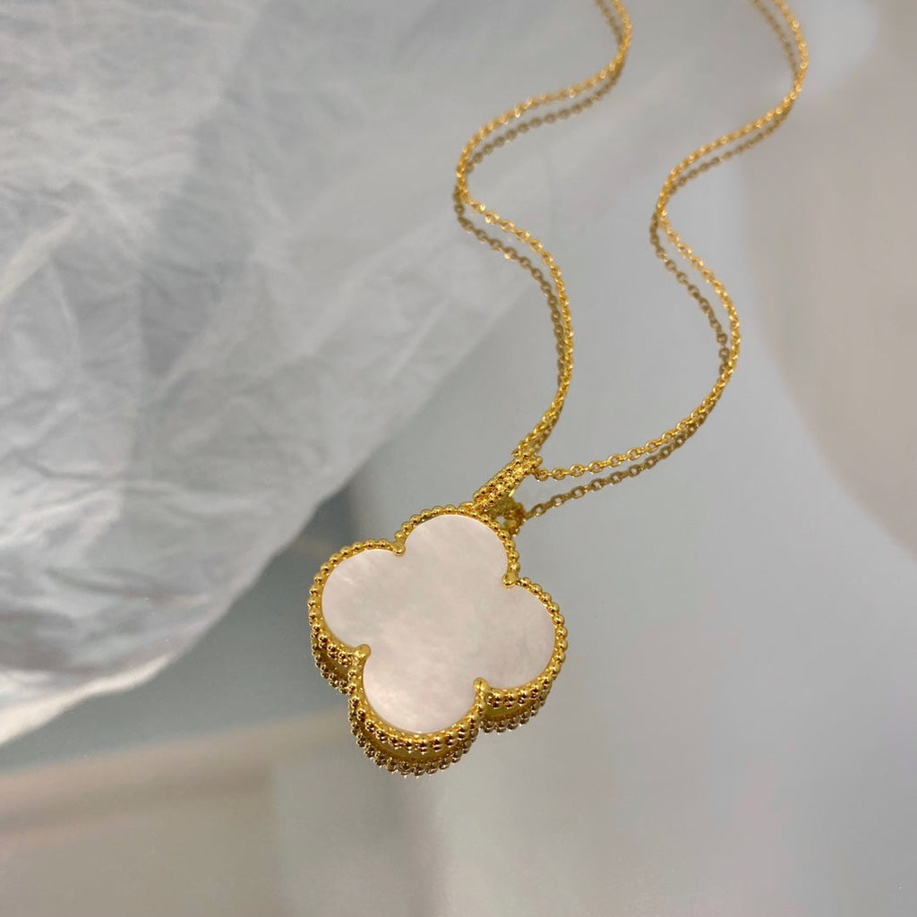 ⭐Miroze CLOVER 25MM MOP LARGE PENDANT NECKLACE