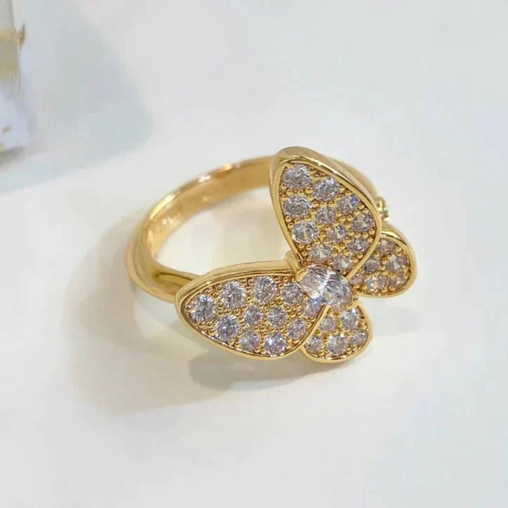 [⭐Miroze]バタフライ ダイヤモンド リング