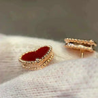⭐Miroze HEART CARNELIAN STUD EARRINGS