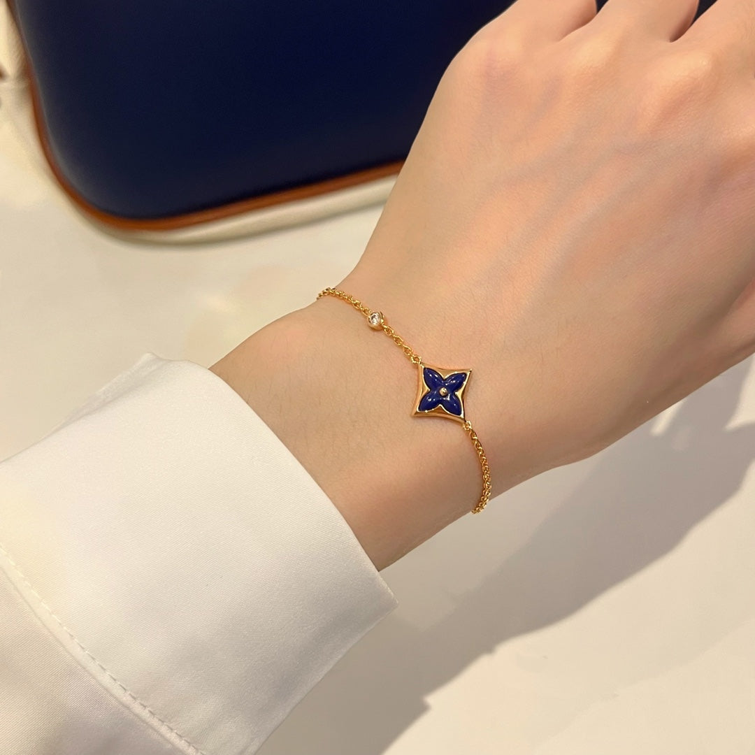 [⭐Miroze]COLOR STAR PINK GOLD DIAMOND BRACELET