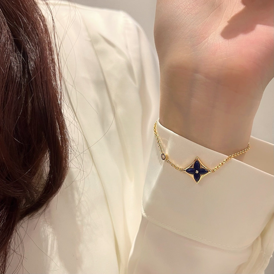 [⭐Miroze]COLOR STAR PINK GOLD DIAMOND BRACELET