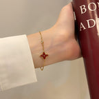 ⭐Miroze COLOR STAR CARNELIAN PINK GOLD DIAMOND BRACELET