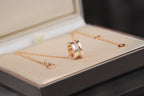 [⭐Veya]ZERO 1 PINK GOLD DIAMOND NECKLACE