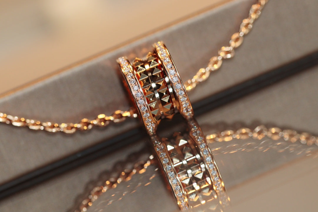 [⭐Veya]ZERO 1 ROCK PEDANT PINK GOLD NECKLACE