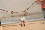 [⭐Veya]ZERO 1 ROCK PEDANT PINK GOLD BLACK NECKLACE