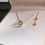 [⭐Veya]SERPENTI PEDANT DIAMOND PINK GOLD NECKLACE