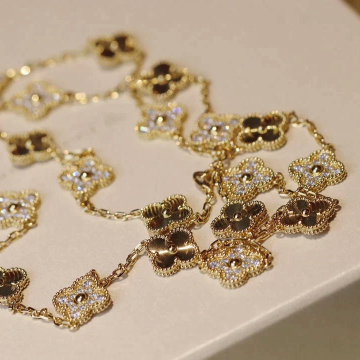 ⭐Miroze CLOVER 20 MOTIFS LASER DIAMOND NECKLACE