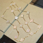 ⭐Miroze CLOVER 20 MOTIFS WHITE MOP NECKLACE