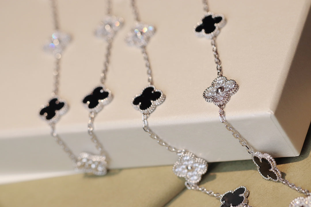 ⭐Miroze CLOVER 20 MOTIFS ONYX DIAMOND SILVER