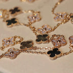 ⭐Miroze CLOVER 20 MOTIFS DARK MOP DIAMOND  NECKLACE