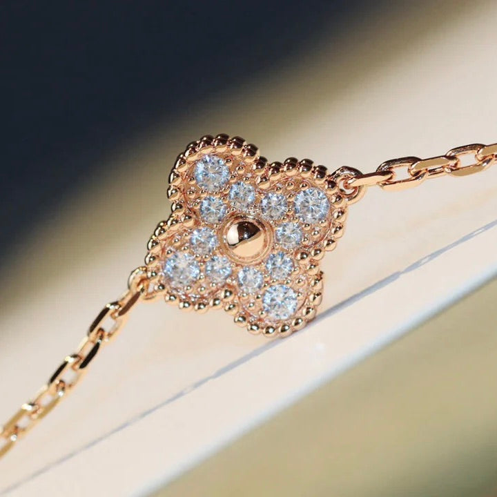 ⭐Miroze CLOVER 20 MOTIFS DARK MOP DIAMOND  NECKLACE