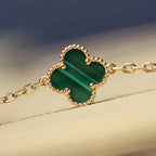 ⭐Miroze CLOVER 20 MOTIFS MALACHITE DIAMOND NECKLACE