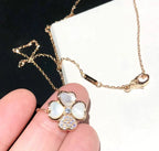 ⭐Miroze CLOVER MOP DIAMOND ROSE GOLD NECKLACE