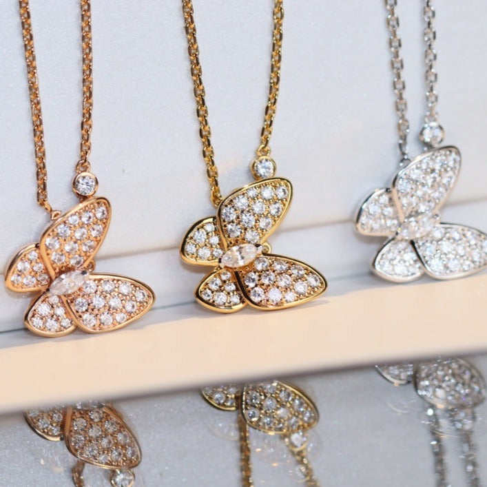 ⭐Miroze BUTTERFLY DIAMOND NECKLACE