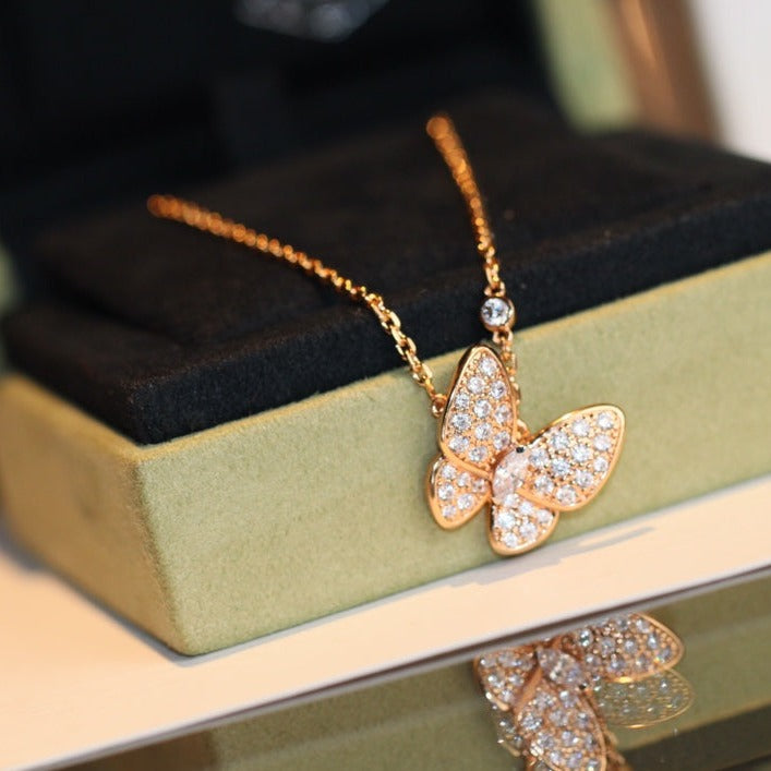 ⭐Miroze BUTTERFLY DIAMOND NECKLACE