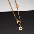 [⭐Veya]ZERO 1 WHITE CERAMIC PINK GOLD DIAMOND NECKLACE