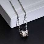 [⭐Veya]ZERO 1 SILVER DIAMOND NECKLACE