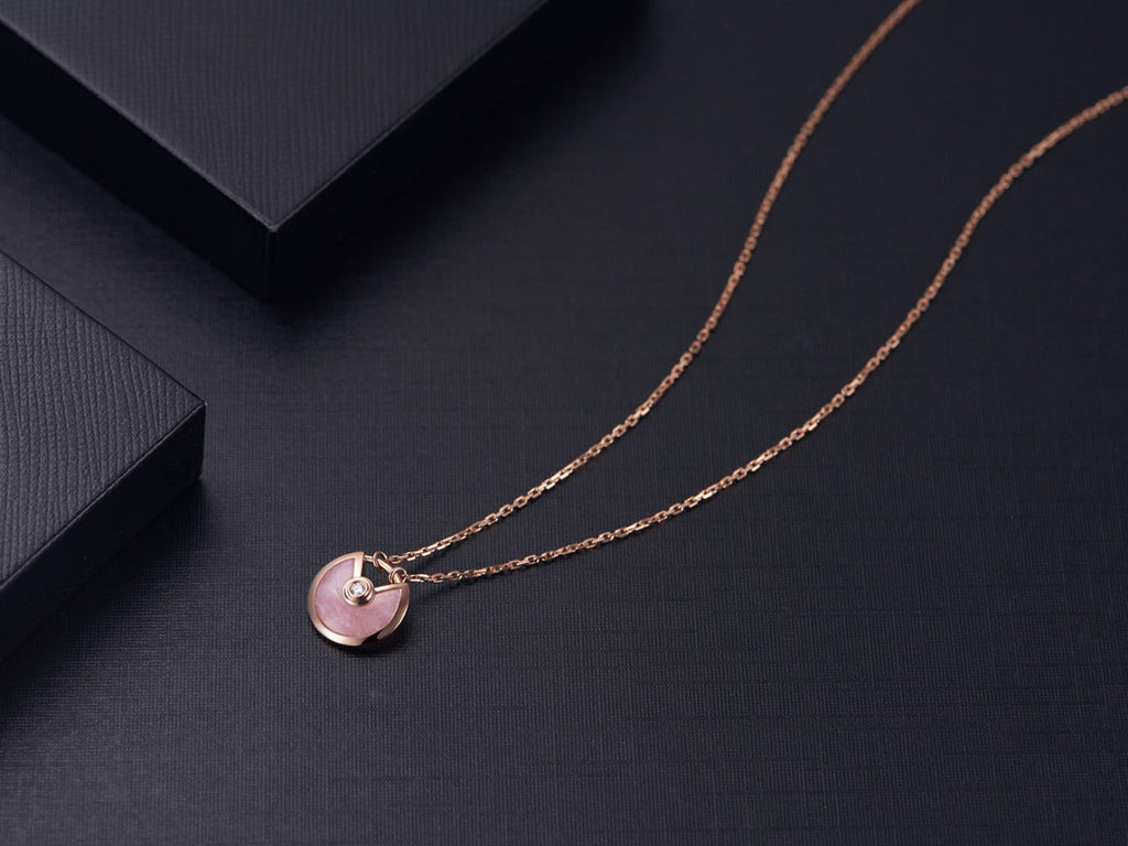 ⭐Miroze AMULETTE ROSE GOLD PINK MOP NECKLACE
