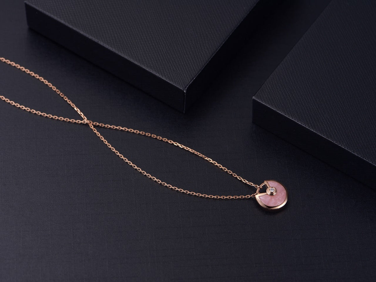 ⭐Miroze AMULETTE ROSE GOLD PINK MOP NECKLACE