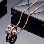 [⭐Veya]ZERO 1 PINK GOLD DIAMOND OPEN NECKLACE