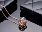 [⭐Veya]ZERO 1 PINK GOLD DIAMOND OPEN NECKLACE