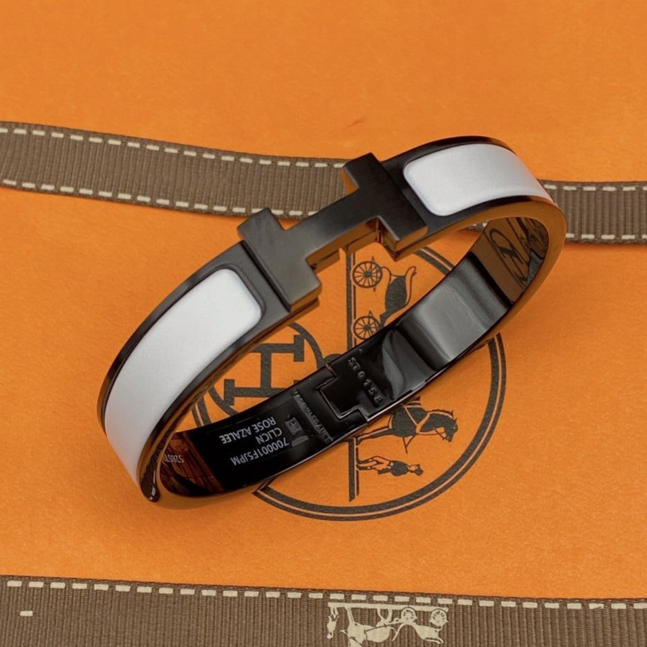 ⭐Miroze H BRACELET 12MM BLACK WHITE CERAMIC