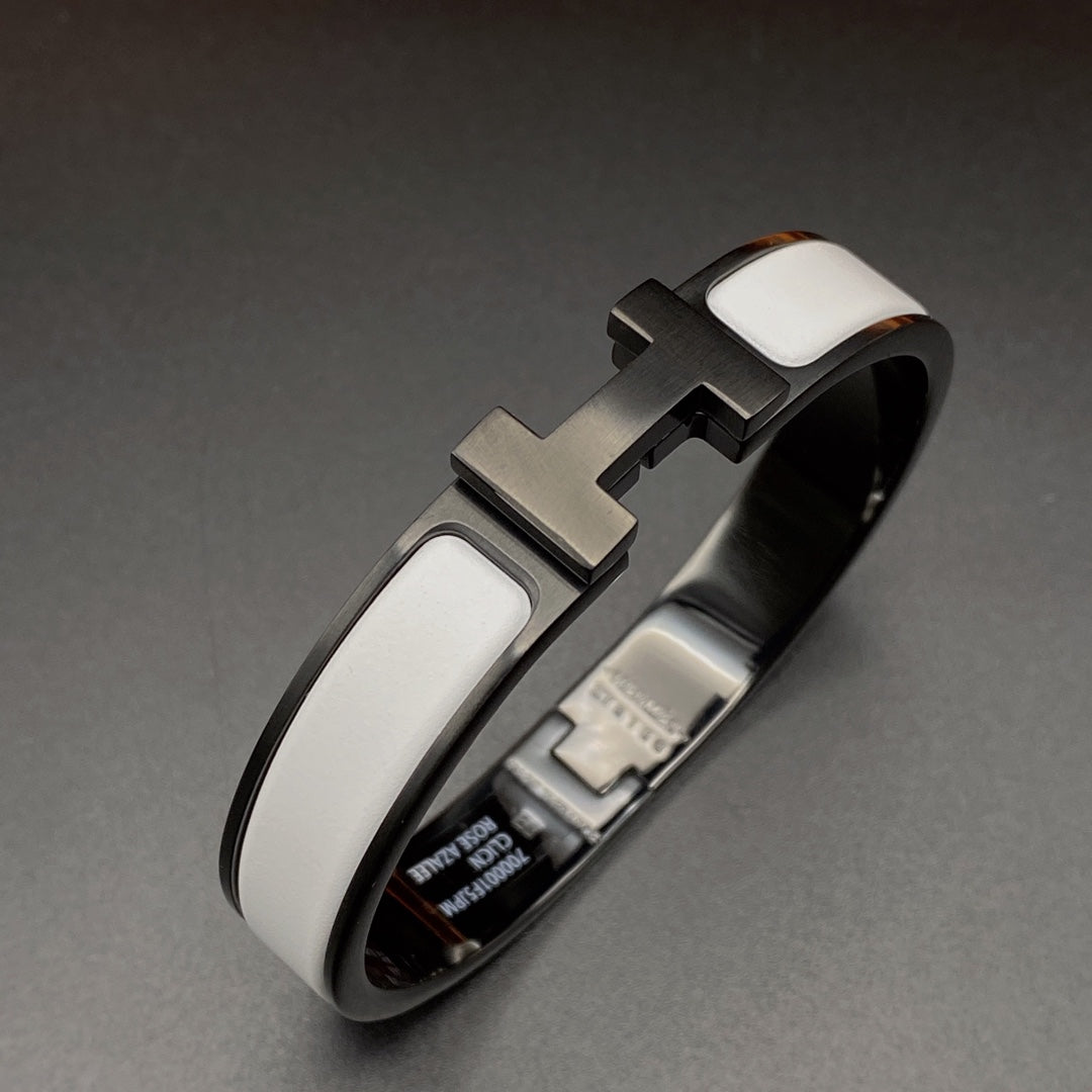 ⭐Miroze H BRACELET 12MM BLACK WHITE CERAMIC