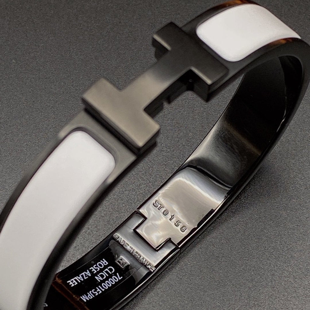 ⭐Miroze H BRACELET 12MM BLACK WHITE CERAMIC