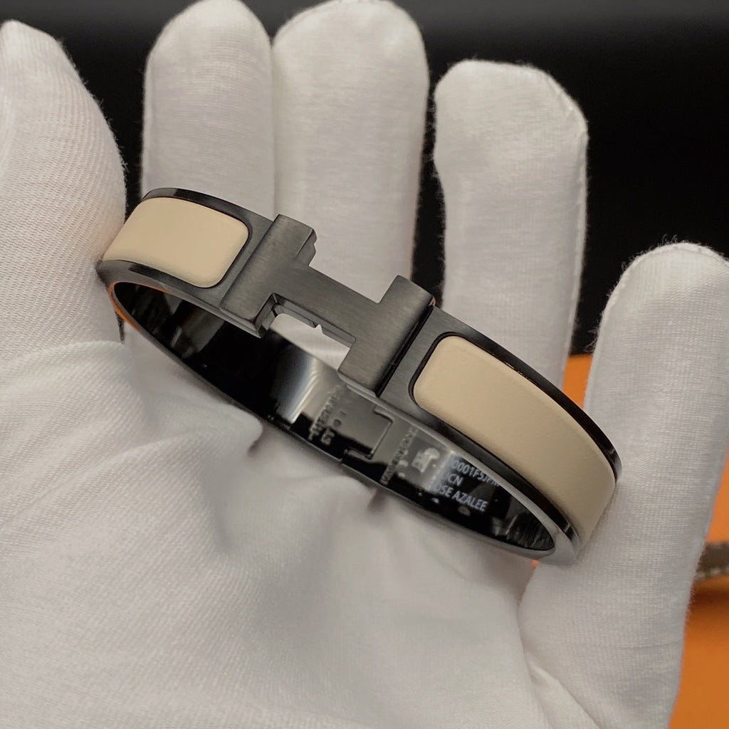 ⭐Miroze H BRACELET 12MM BLACK BEIGE CERAMIC