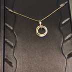 ⭐Miroze TRINITY SILVER GOLD PINK GOLD NECKLACE