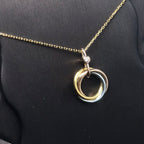 ⭐Miroze TRINITY SILVER GOLD PINK GOLD NECKLACE
