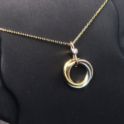 [⭐Miroze]TRINITY SILVER GOLD PINK GOLD NECKLACE