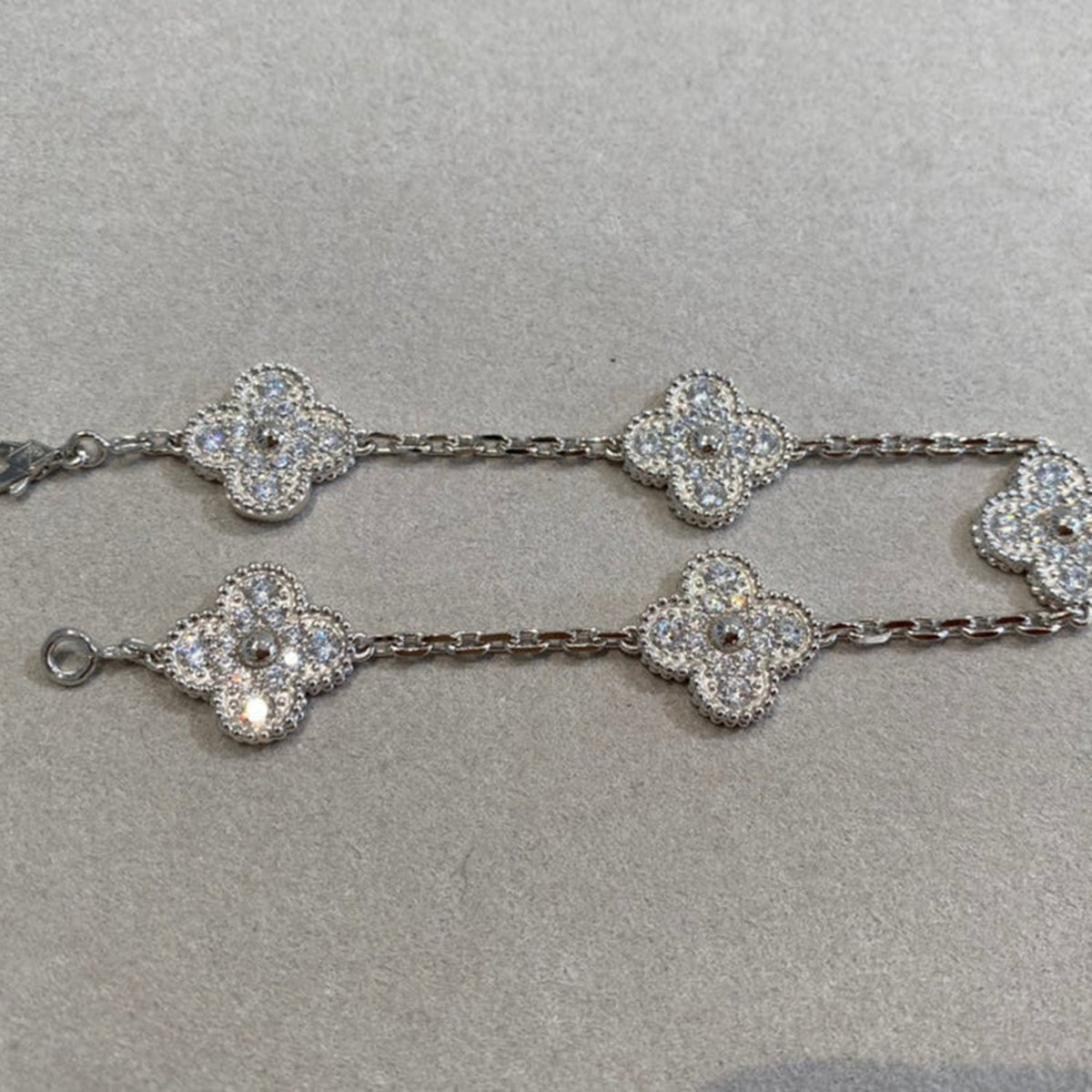 [⭐Miroze] CLOVER 5 MOTIF FULL DIAMOND BRACELET COLLECTION
